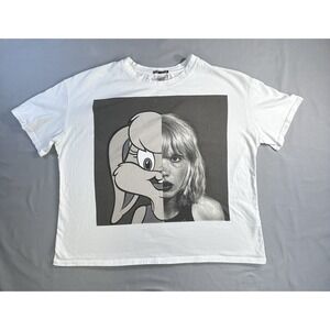 Zara x Looney Tunes Space Jam short sleeve white women's tshirt‎ XL half Tshirt